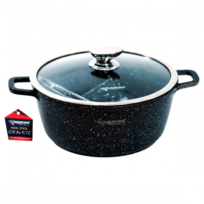 Կաթսա Diamond DMA-1726 Ալյումին/Գրանիտ 26սմ Սև 2